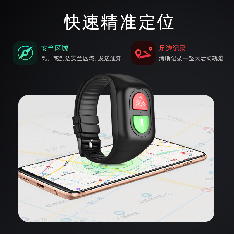 S8 Elderly Positioning Wristband 4G full network compatibility, anti-loss, fall, heart rate, blood pressure, vibration, smartwatch, smart wristband Specification drawing