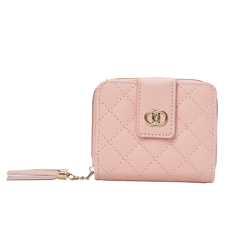 New short women's wallet, women's zipper wallet, Korean version large capacity tassel women's bag manufacturer wholesale, one-piece consignment Item Picture