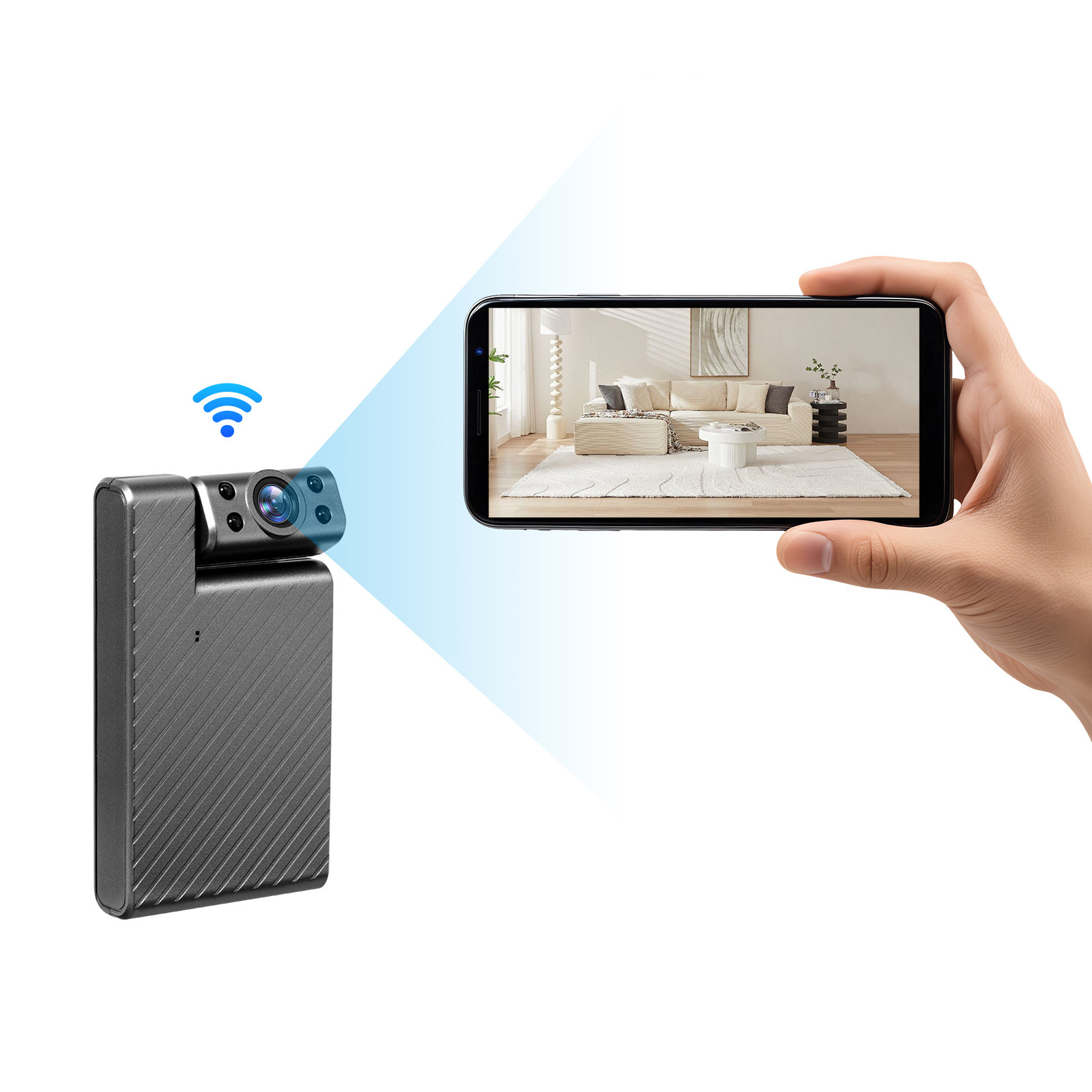 Cross-border high-definition intelligent security camera, WIFI night vision surveillance camera, wireless network, rotatable lens details Picture
