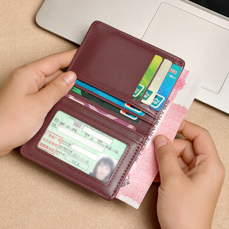 Ultra-thin bank card case for men and women, true soft pickup clamp, small card case, driver's license card holder manufacturer wholesale Specification drawing