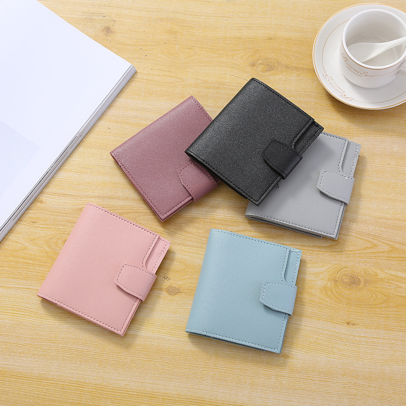 Factory direct supply of women's wallets, simple and simple short coin purses for students, card packs, ticket holders, thin Japanese style for women full figure
