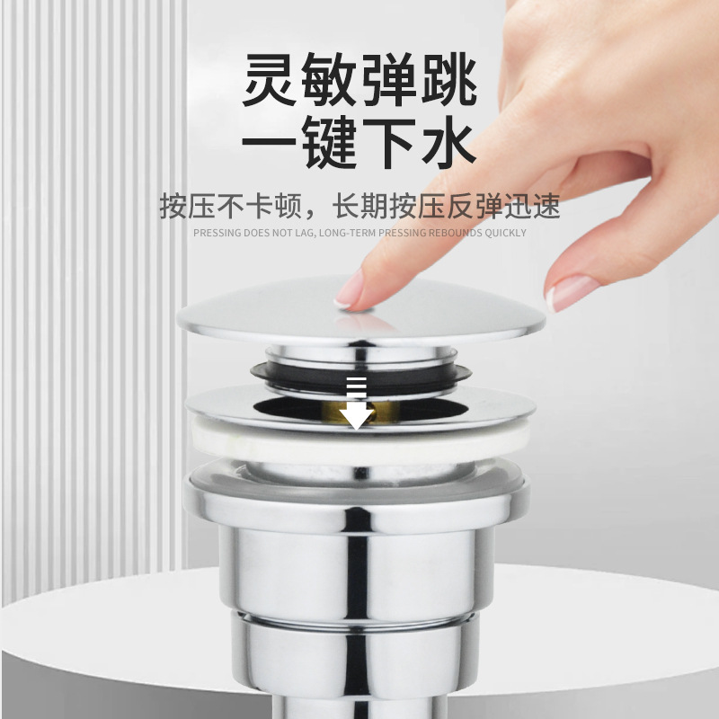CE certified drain, washbasin, spring core, anti-odor plug, washbasin, all-copper, bathroom basin, and drain for export wholesale Application Scenario