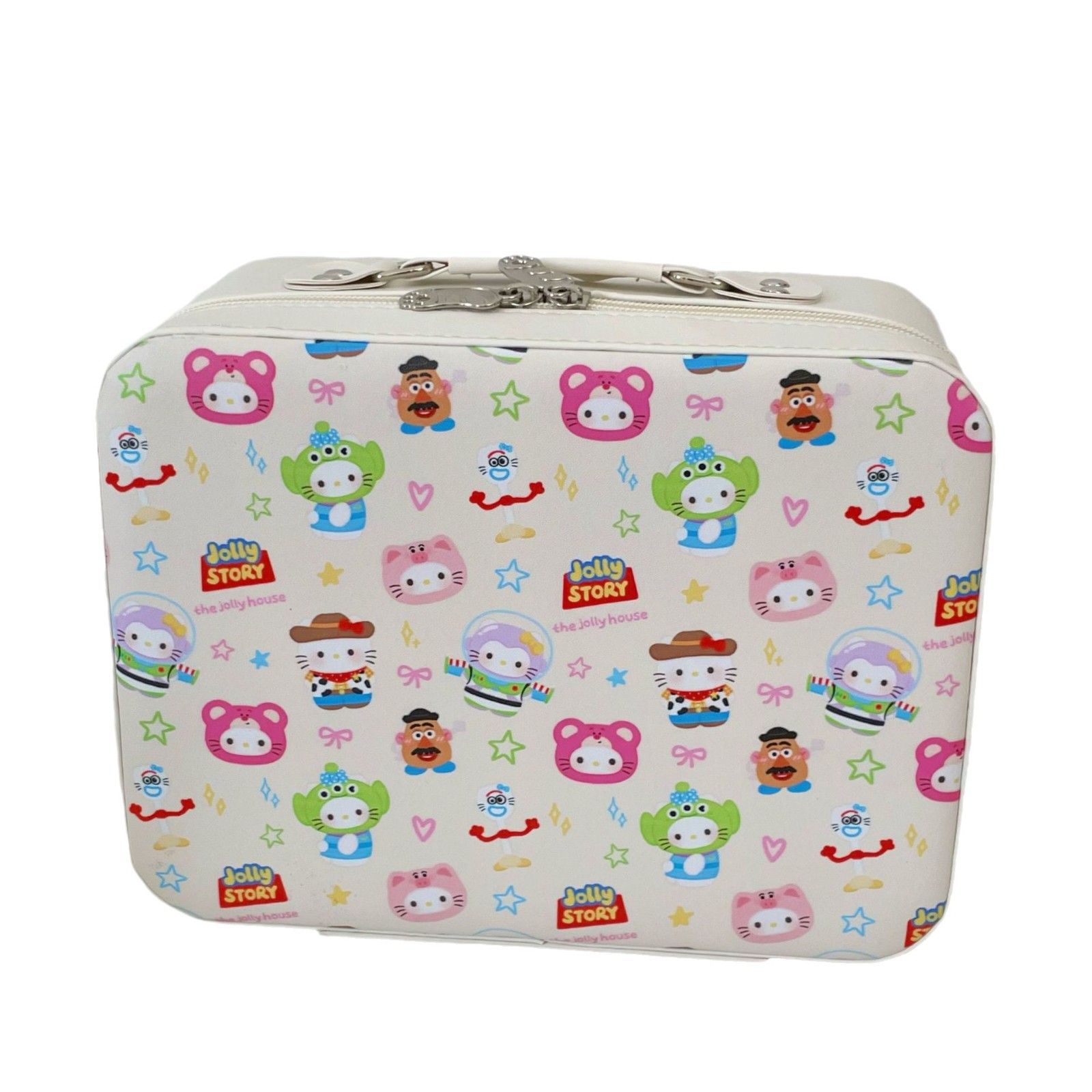 Cartoon Toy Story makeup box, high appearance level, large capacity with mirror, makeup bag, skin care product storage suitcase Item Picture