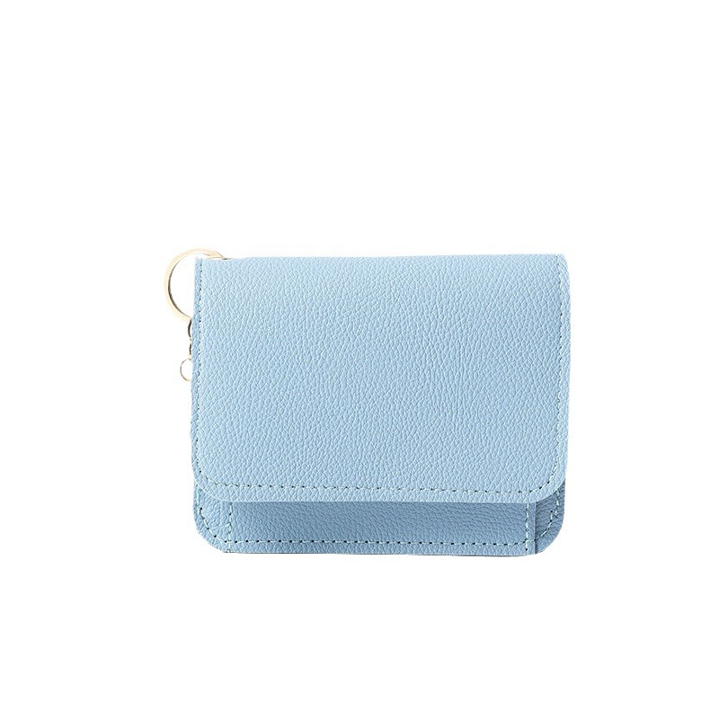 New women's short solid-color card wallet for spring 2024, simple cross-border coin purse source manufacturer Item Picture