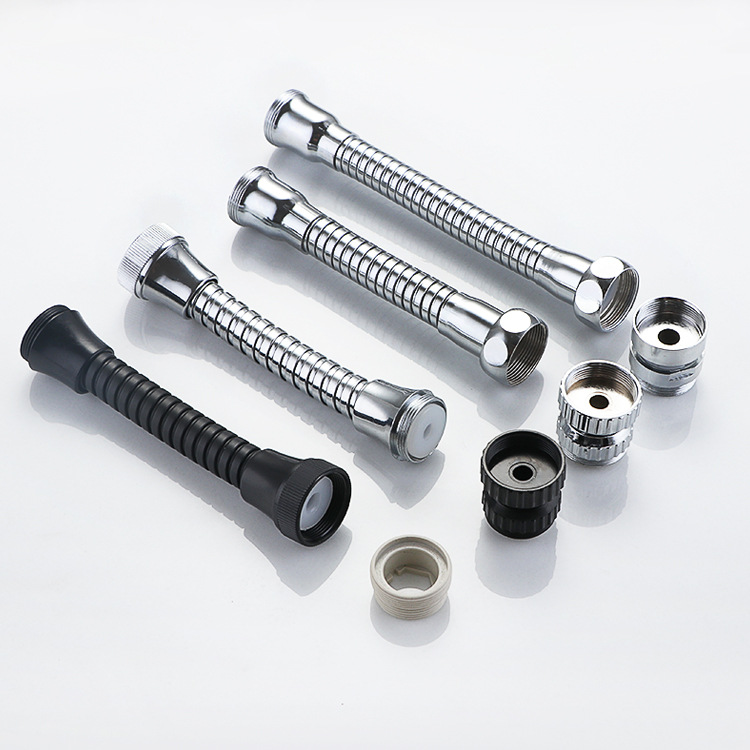 Shower hose, stainless steel showerhead pipe, double-buckle hose, water pipe connection, bubble maker, splash guard, exclusive accessories full figure