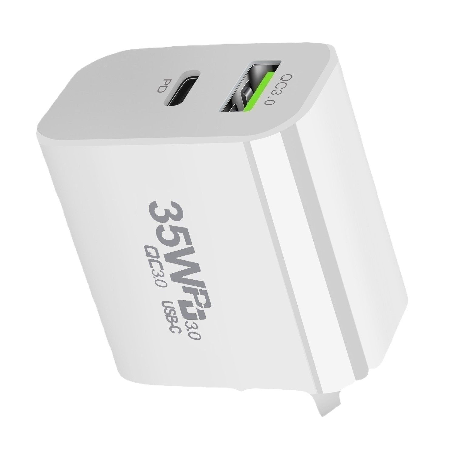 The 35W gallium nitride charger and 35W Australian PD+QC3.0 adapter are suitable for 35W direct charging of iPhone 15 Item Picture