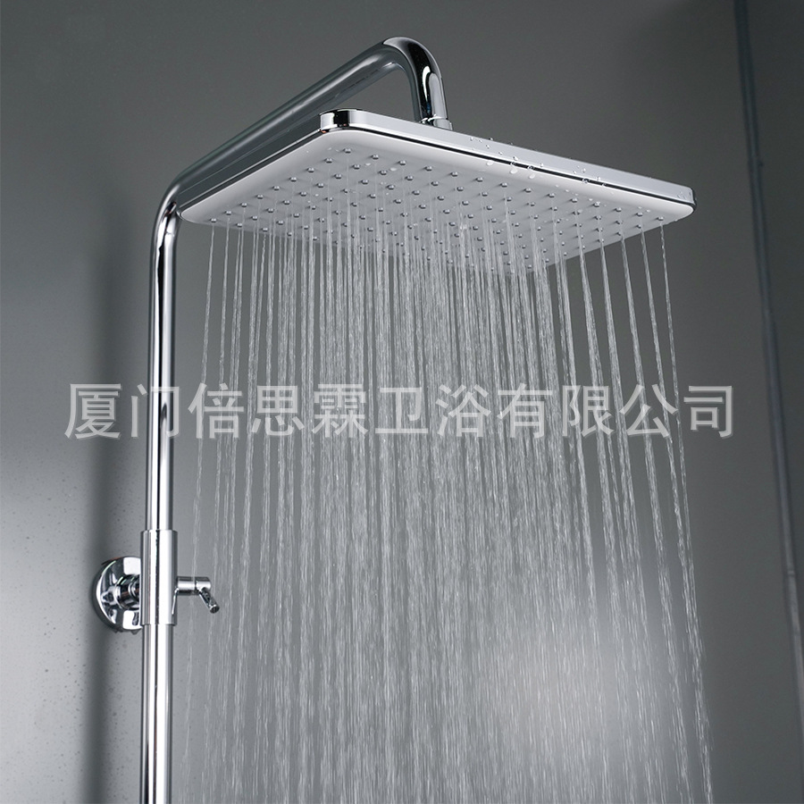 Factory direct sales of 12-inch top shower heads, large rectangular ABS electroplated bathroom high-flow shower heads Specification drawing