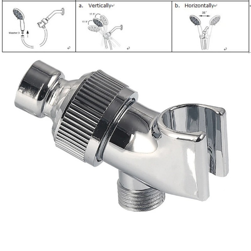 American-style shower manifold, bathroom shower arm adapter, boom bracket, wall base, shower head three-way plug from the manufacturer details Picture