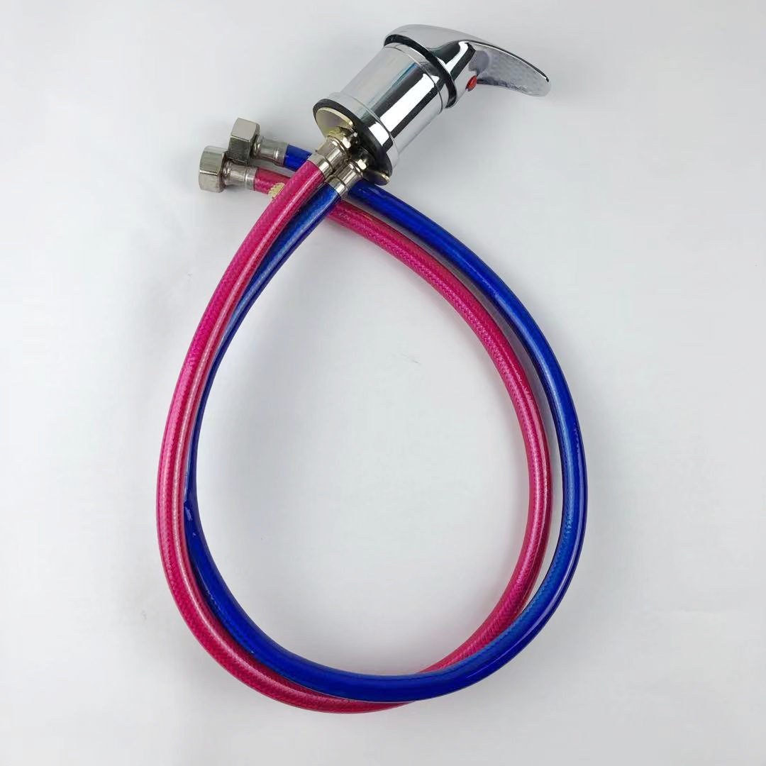 Cross-border hair washing bed faucet switch, barber shop and hair salon cold and hot water mixing valve, hand-turned mixing valve, universal for hair salons Application Scenario