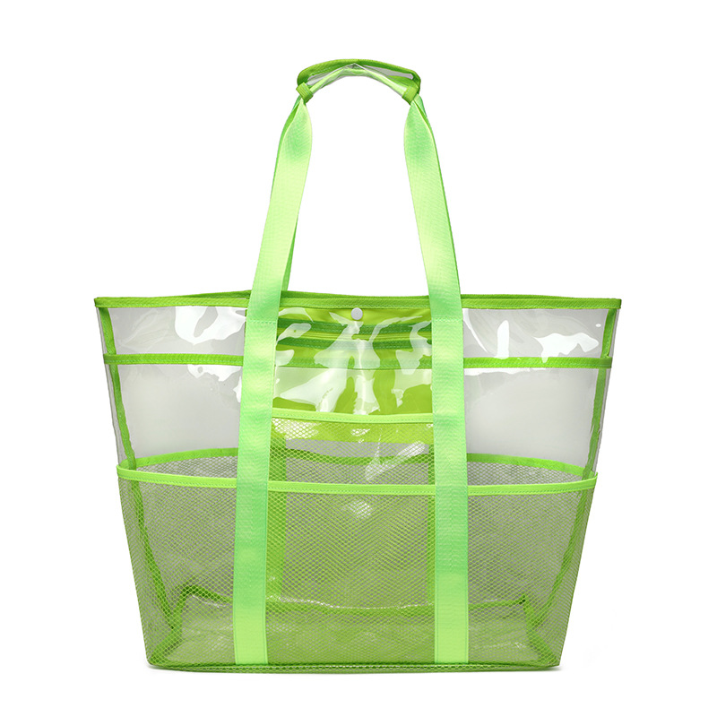 The manufacturer can print logos on outdoor PVC travel storage bags, beach bags, single-shoulder large-capacity swimming bags full figure