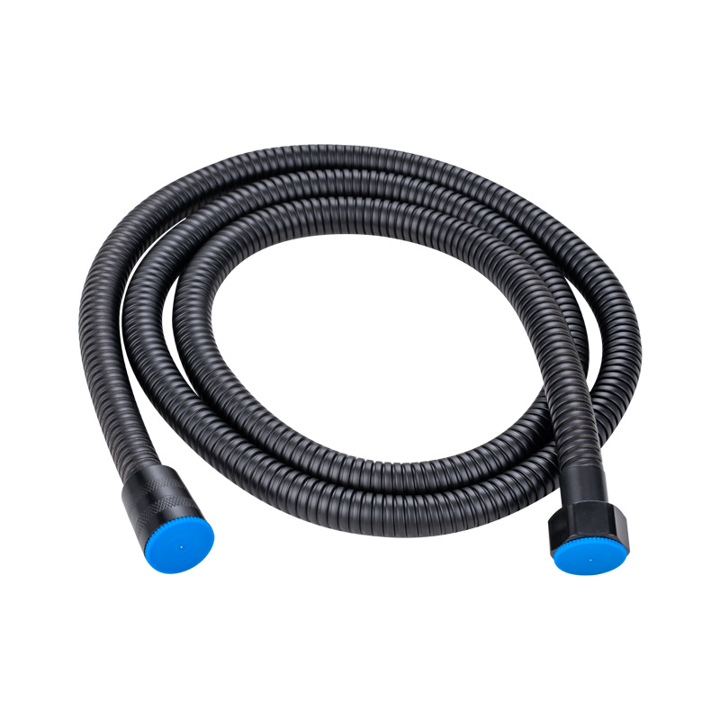 Black stainless steel shower hose, showerhead hose, encrypted showerhead hose, shower head water pipe, rain hose, explosion-proof pipe Item Picture