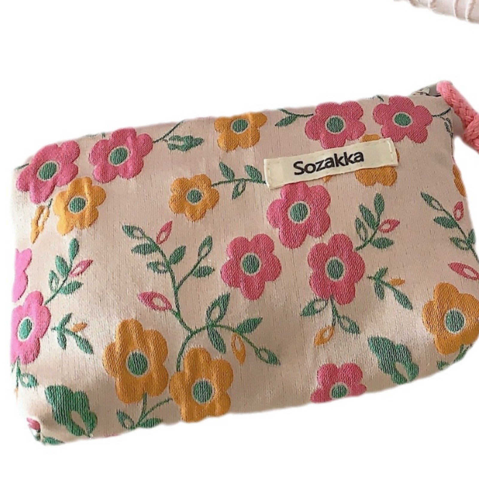 3451 ins color-blocking rope mouth red envelope Women's makeup bag, portable and carry-on coin purse, washbasin storage bag Item Picture
