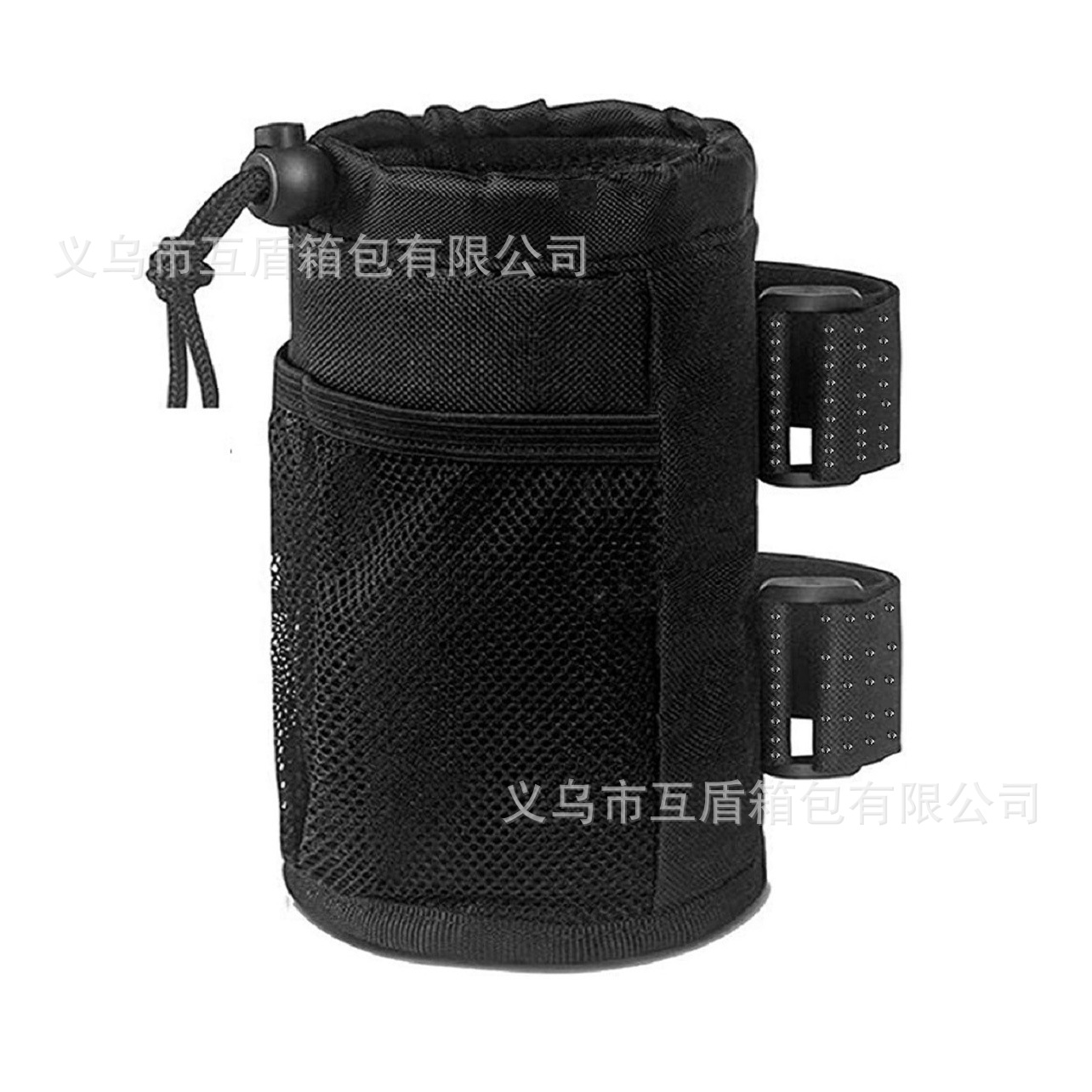 Cross-border wholesale of bicycle cup holders, water bottle bags, Oxford cloth outdoor insulated bags, trolley wheelchairs with net bags and storage bags Specification drawing