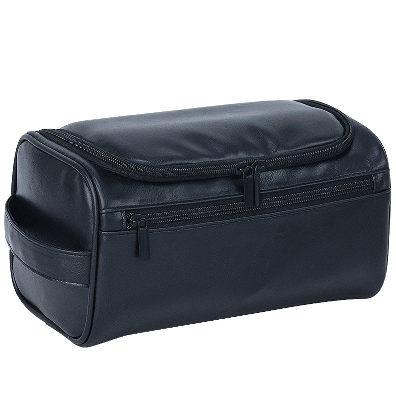 Travel portable PU high-end men's toiletry bag, fitness and swimming storage supplies, toiletry bag, makeup bag, large capacity Item Picture
