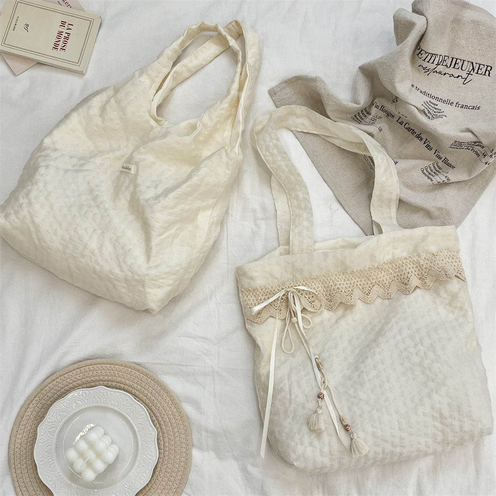 5592 ins High-end large-capacity underarm bag, work bag for women, student canvas shopping bag, shoulder bag, handbag details Picture