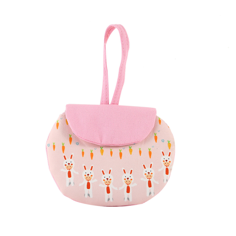 Sanitary napkin cotton storage bag, cute and large, portable, girlish, menstrual bag, fabric hand-held loose change small bag Item Picture
