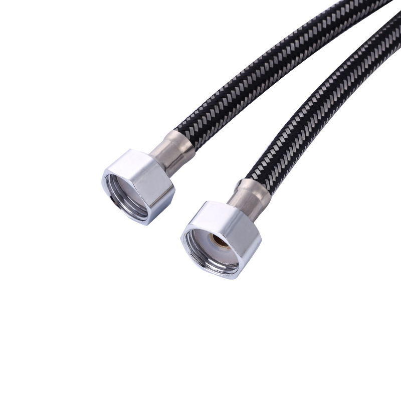 The water pipe is connected to the faucet. The cold and hot 304 stainless steel explosion-proof water inlet pipe and the pointed water supply hose are connected to the butler Specification drawing