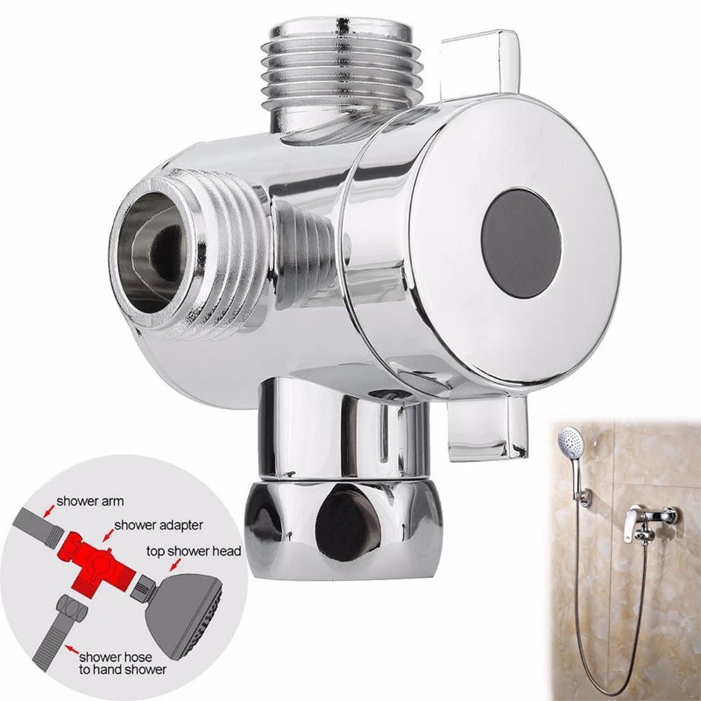 4-minute shower manifold, quick-opening three-way manifold, 4-minute conversion valve, one-inlet and two-outlet shower head manifold full figure