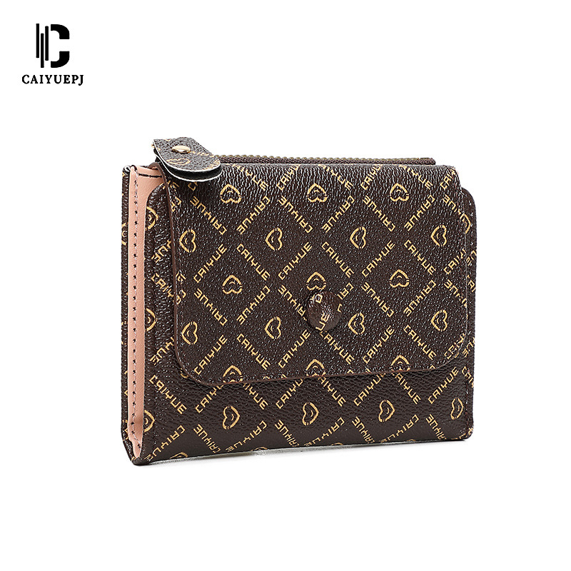 2024 New women's short clutch bag, cross-border bestseller wallet, versatile letter print coin purse Item Picture