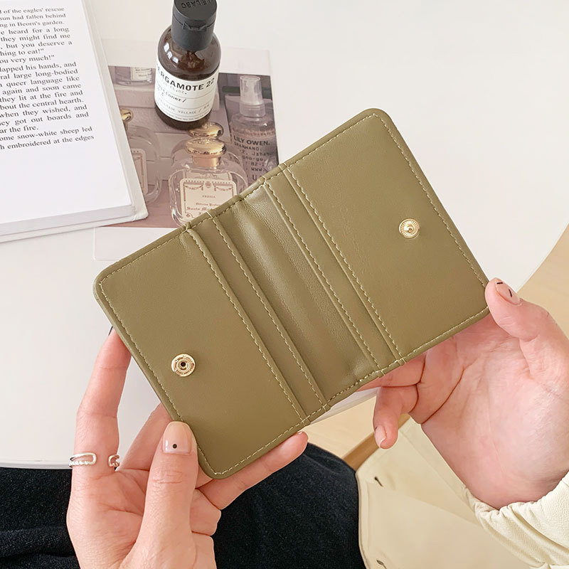 Super popular pleated wallet ~ Instagram bestseller simple small card wallet, multi-color in stock solid color versatile coin wallet Specification drawing