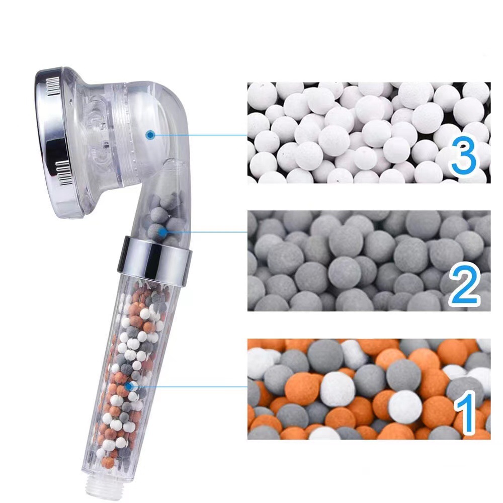 Negative ion energy ball filtration mineralization ball, gram of tourmaline purification stone, pebble shower head pressurized water purification details Picture