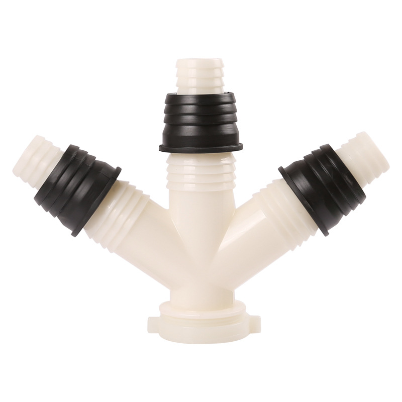 Three-way joint for washing machine floor drain, anti-overflow and anti-odor, three-way joint for sewer drain pipe, two-in-one and dual-purpose Item Picture