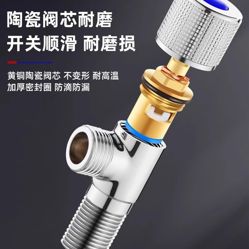 All-copper replacement parts for the inner core of the kitchen single hot and cold universal quick-boiling faucet valve core Specification drawing