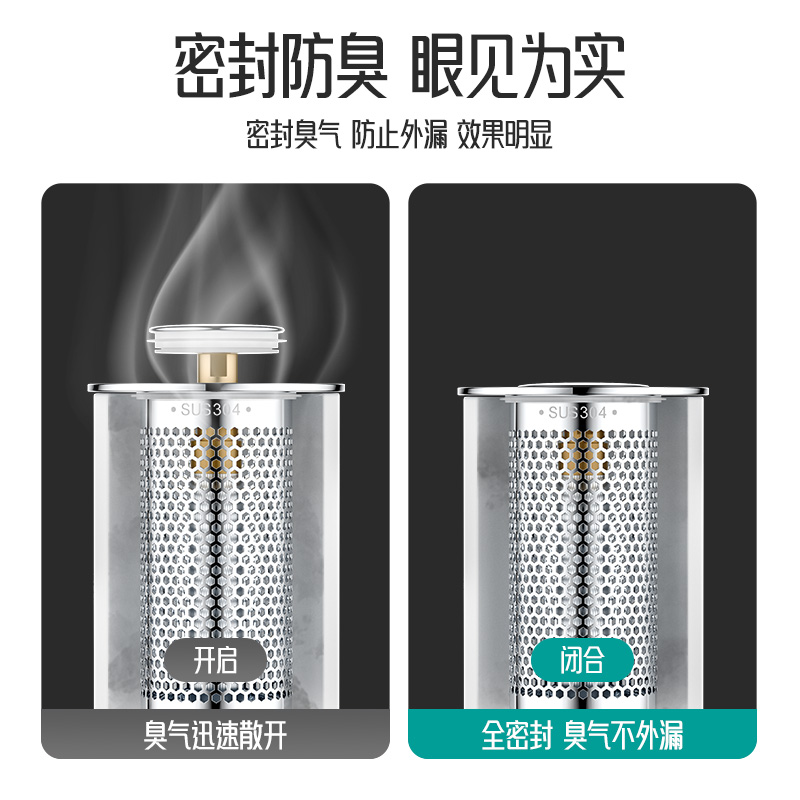 Washbasin leak plug, washbasin anti-clogging, spring filter screen, drain, anti-odor, press-type washbasin universal accessories Item Picture