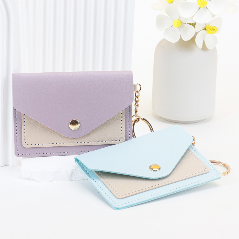 Candy-colored keychain jewelry, fashionable small card case, cross-border new creative female student bus card case manufacturer batch full figure