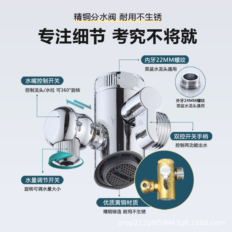 Washbasin multi-functional faucet interface extender, a popular hair-washing wonder, handheld small head hair-washing wonder Application Scenario