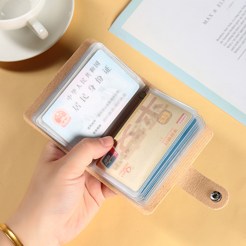 Factory direct sales of anti-demagnetization cartoon bear card case, double-sided card insertion, bank card, ID card, document case, neutral card case details Picture
