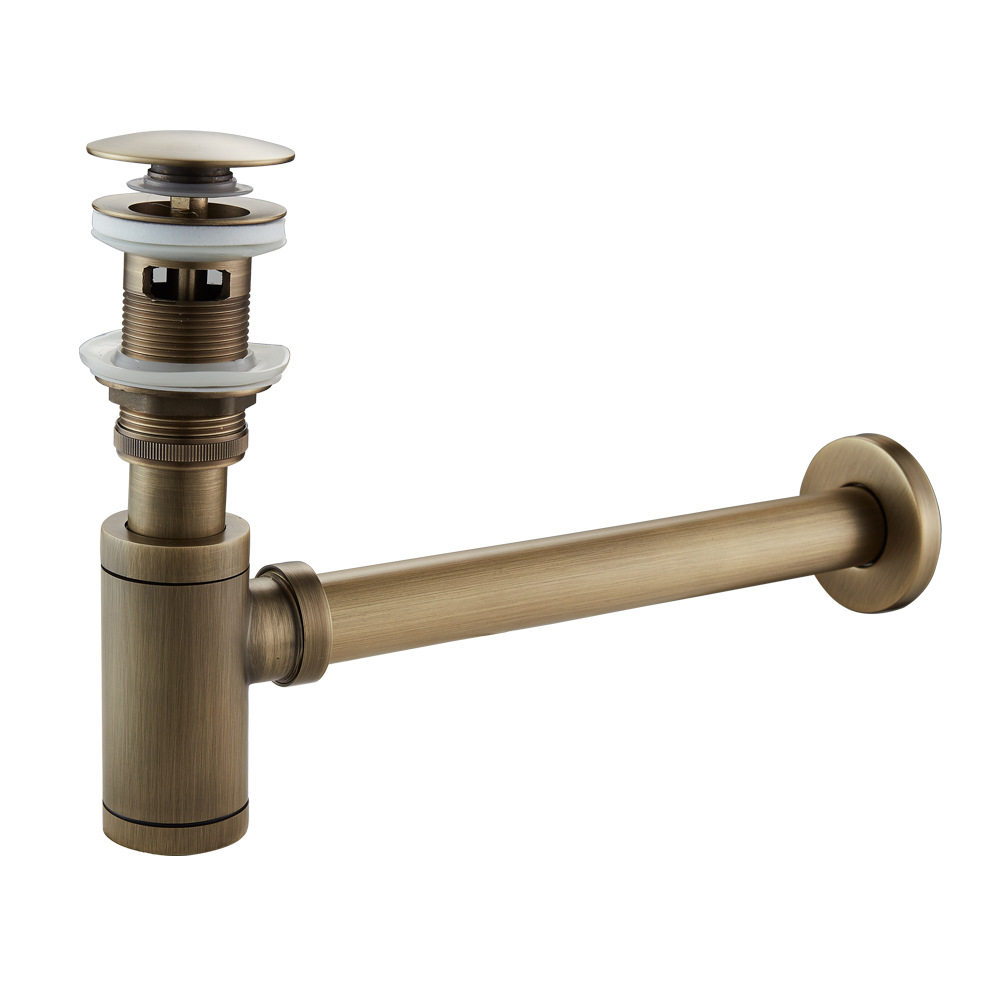 All-copper antique black antique washbasin, wall drain pipe, washbasin, washbasin, wall drain and drainage accessories full figure