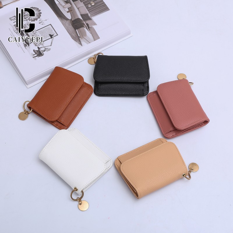 Mini coin purse for women, high-end, solid color, versatile, cross-border trade small wallet, lightweight polyester, source factory full figure
