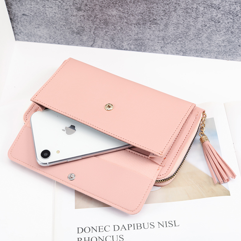 2022 New large-capacity multi-functional solid-color single-shoulder small bag, fashionable and simple horizontal crossbody phone bag for ladies Specification drawing
