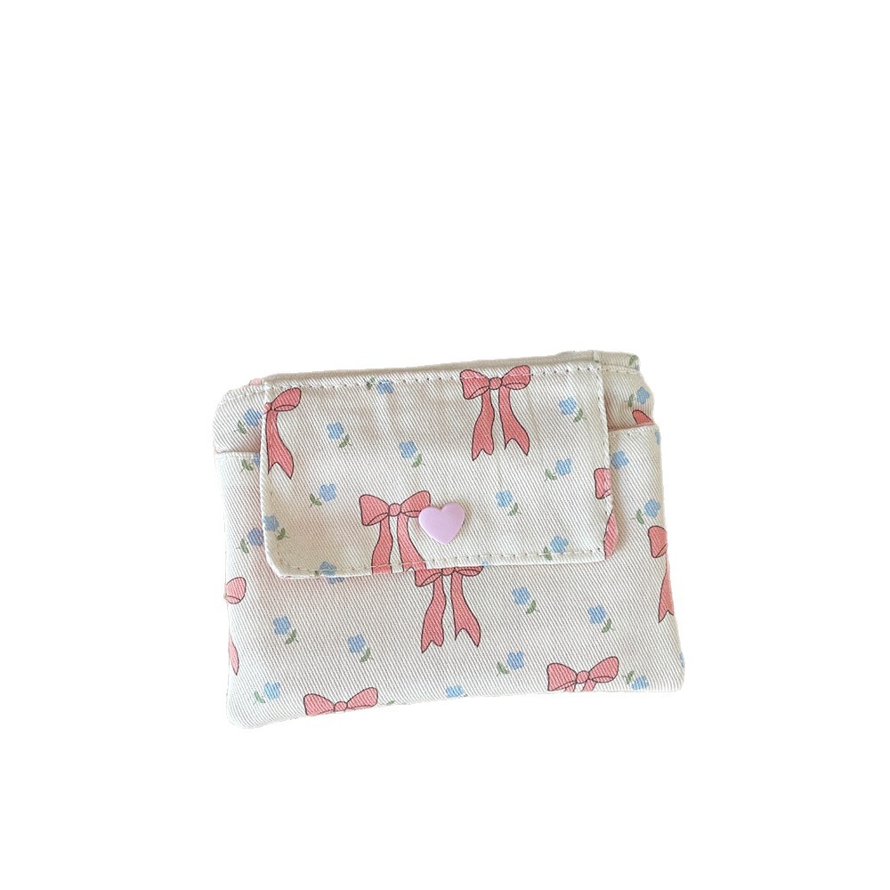 5681 Korean-style ins card case, versatile, large-capacity coin purse, miscellaneous bag, double-layered storage for ID cards and bank cards Item Picture