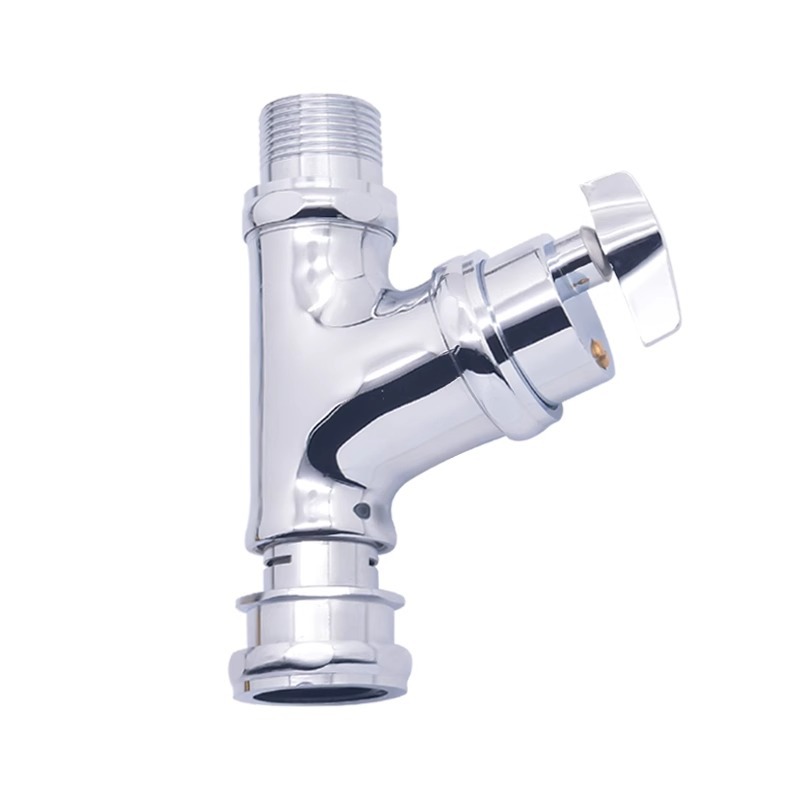All-copper toilet delay flushing valve, bathroom rotating hand-twist Angle squat toilet flushing valve, hand-twist flushing valve Item Picture