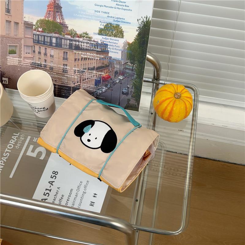 New detachable four-in-one makeup bag, portable mesh fabric, foldable travel cosmetics storage and toiletry bag full figure