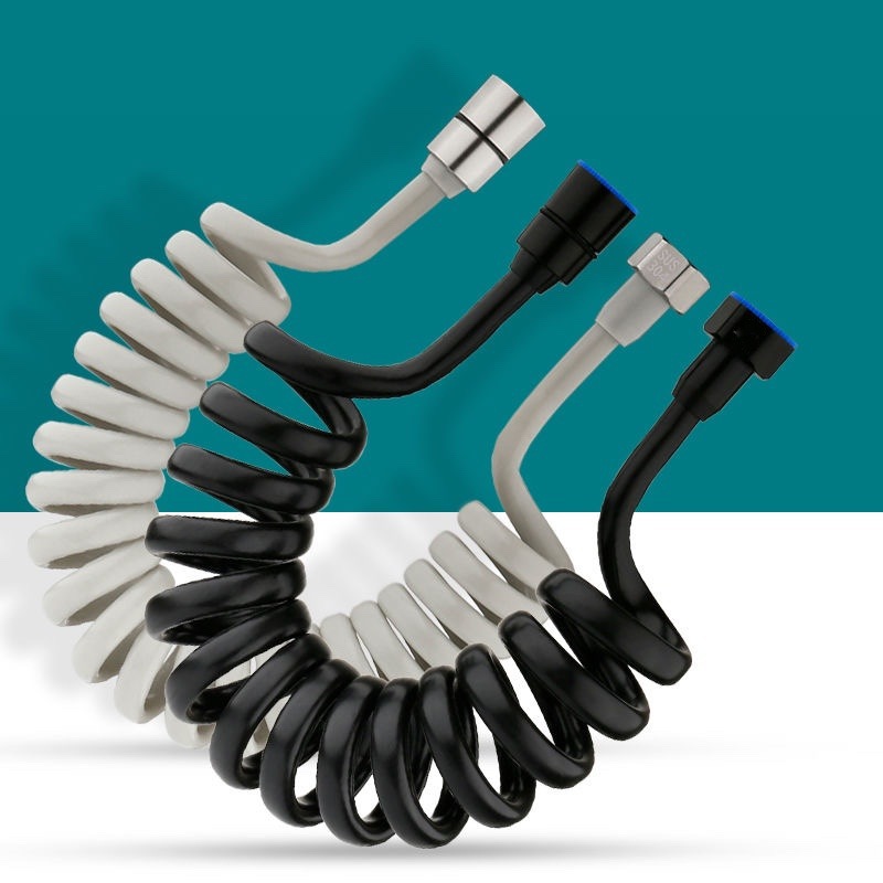 Toilet spray gun telescopic hose, washbasin water inlet pipe, telephone line spring pipe, shower head faucet, elastic water pipe details Picture