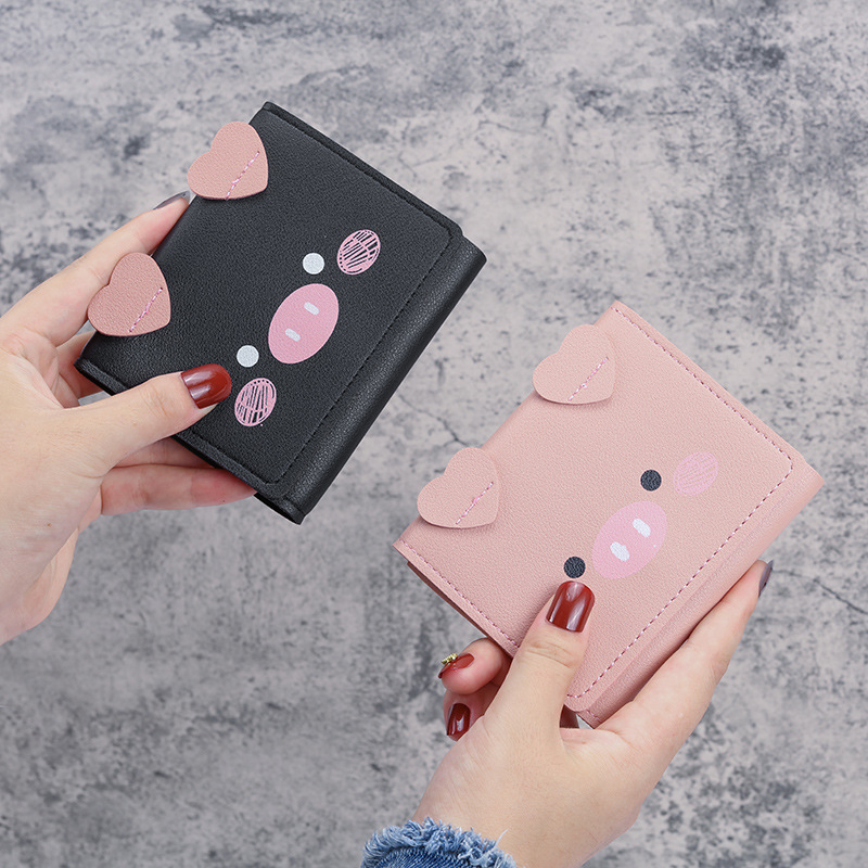 Wholesale foreign trade short 30% discount wallet, cute girl cartoon student small wallet, Korean version multi-slot lady's wallet Application Scenario