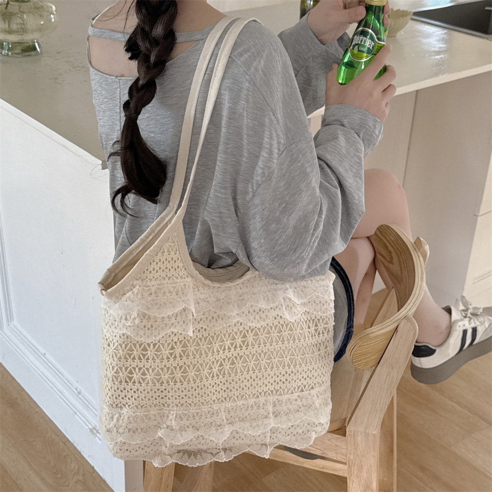 5332 New Spring and Summer casual vacation, ethereal lace mesh underarm large capacity single-shoulder bag, crossbody bag for women full figure