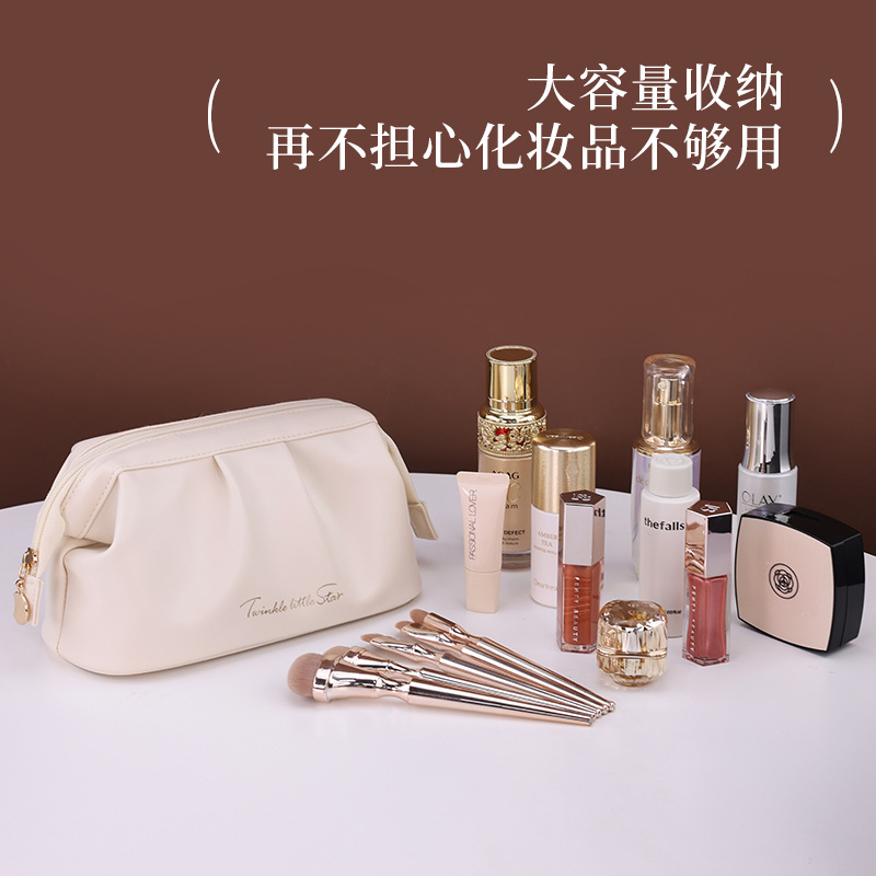 The large-capacity and high-end makeup bag pairs well with the small-mouthed red envelope portable and popular storage bag Application Scenario