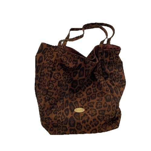 41031 Leopard Print fashion Tote Bag Women's large-capacity bag New trendy double-bread hand-carry commuting single-shoulder bag Item Picture