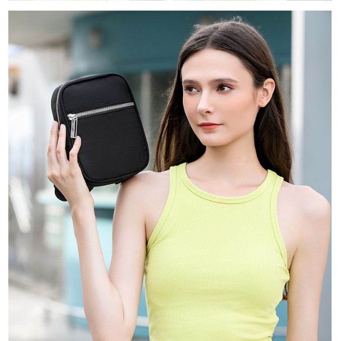 Customized multi-functional sports crossbody bag, outdoor waterproof mini casual versatile fitness Oxford fabric storage bag, crossbody bag full figure
