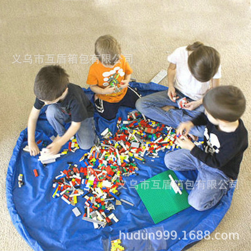 Manufacturer's in-stock large-sized baby quick toy storage bags, outdoor children's waterproof toy pads, drawn-out storage bags details Picture