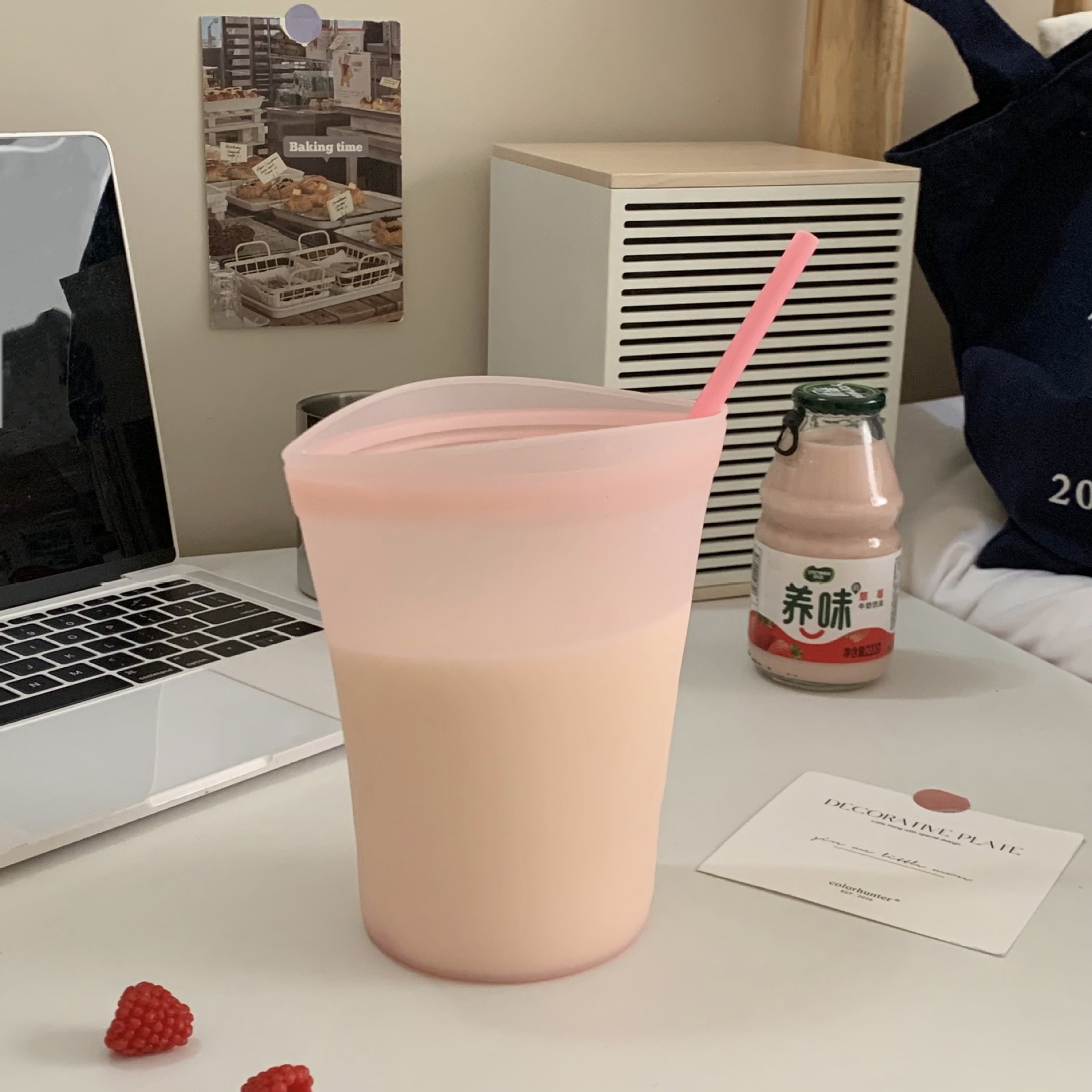 Food-grade silicone milk tea cup, portable foldable women's large-capacity reusable cup, juice milk cup Specification drawing