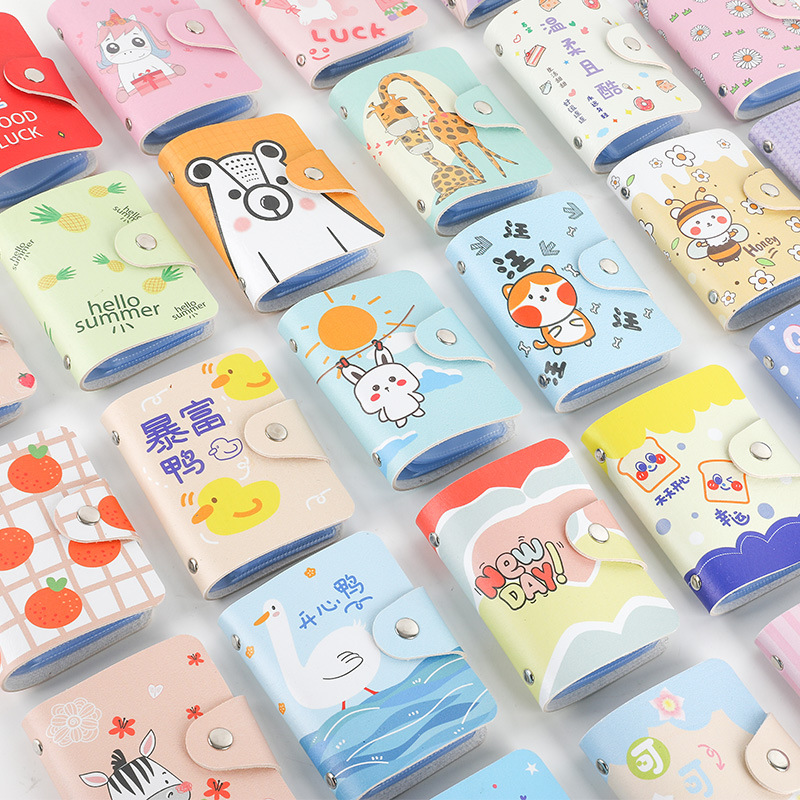 Wholesale of cartoon card cases, creative color card cases, multi-slot full-color advertisements in stock full figure
