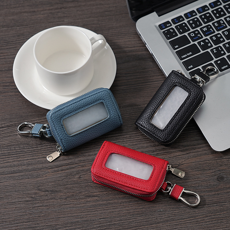 Cross-border delivery of car key cases: Men's visible transparent window key case, portable waterproof multi-color universal women's case full figure
