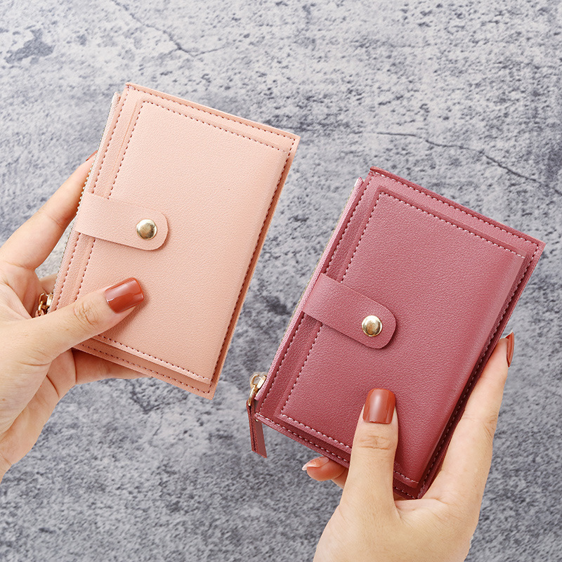 Ladies' ultra-thin card case, Korean-style coin purse, zipper card case, candy-colored bus, student bank card case, US dollar case full figure