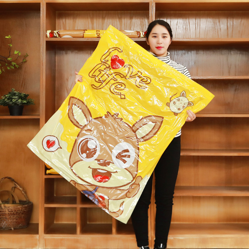 Cross-border vacuum compressed bags, large quilt storage bags, cotton quilt clothes, household air-purifying clothes sorting bags full figure