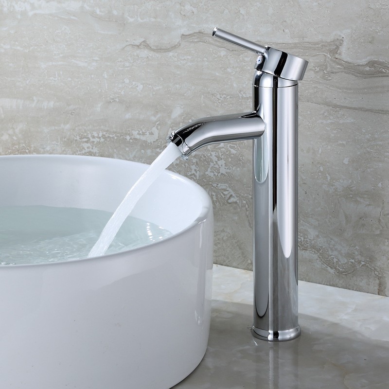 Single-hole countertop basin faucet, single-hole hot and cold water faucet, glass basin faucet, ceramic basin faucet Specification drawing
